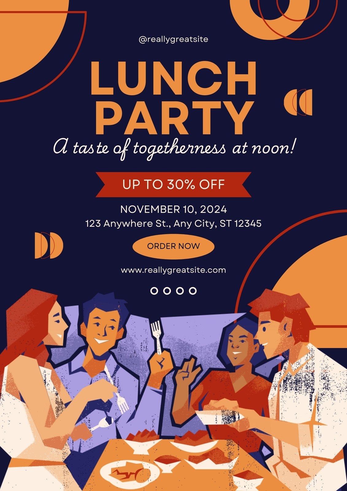 Free Editable Printable Lunch Invite