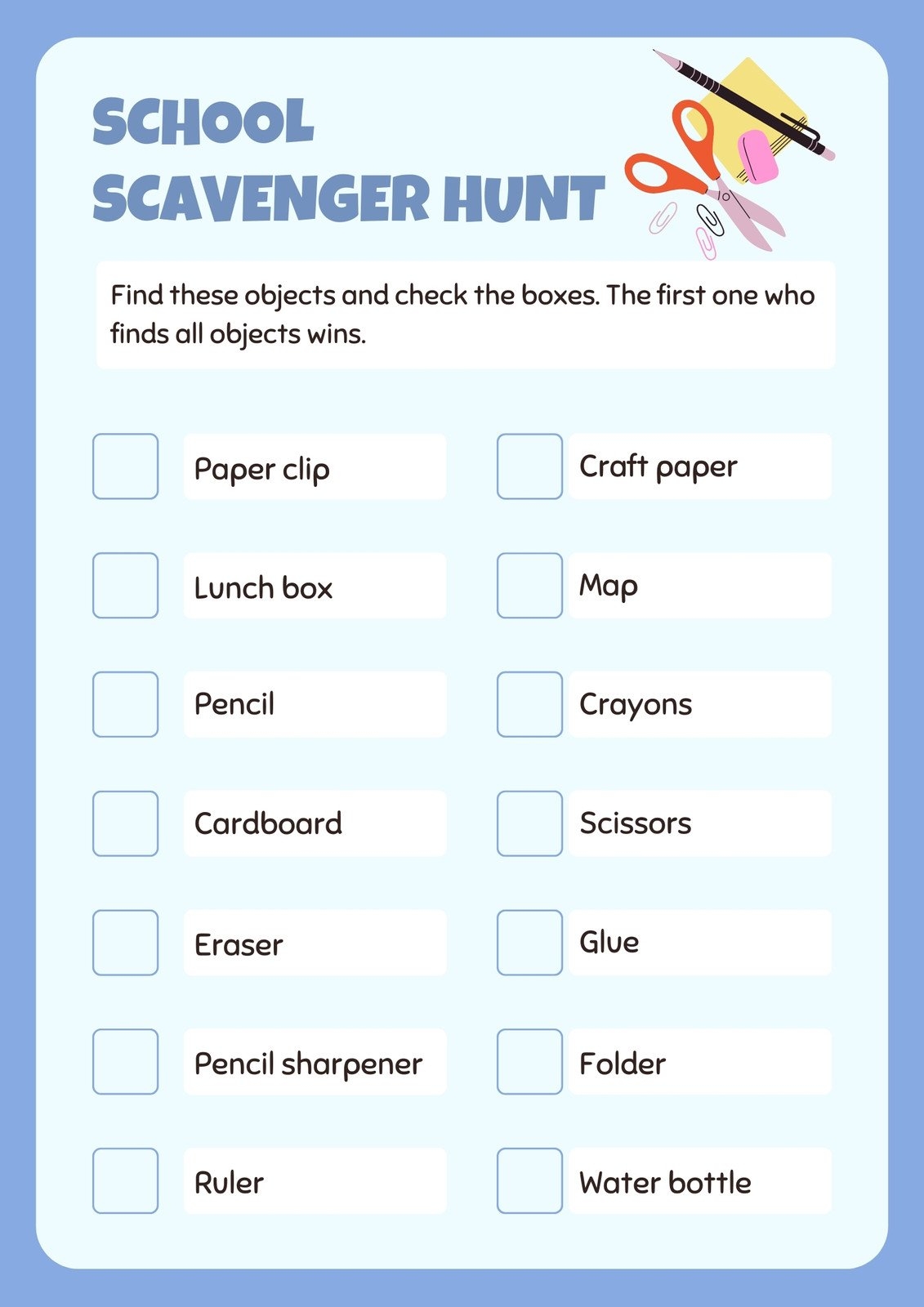 Printable And Editable Scavenger Hunt Clues