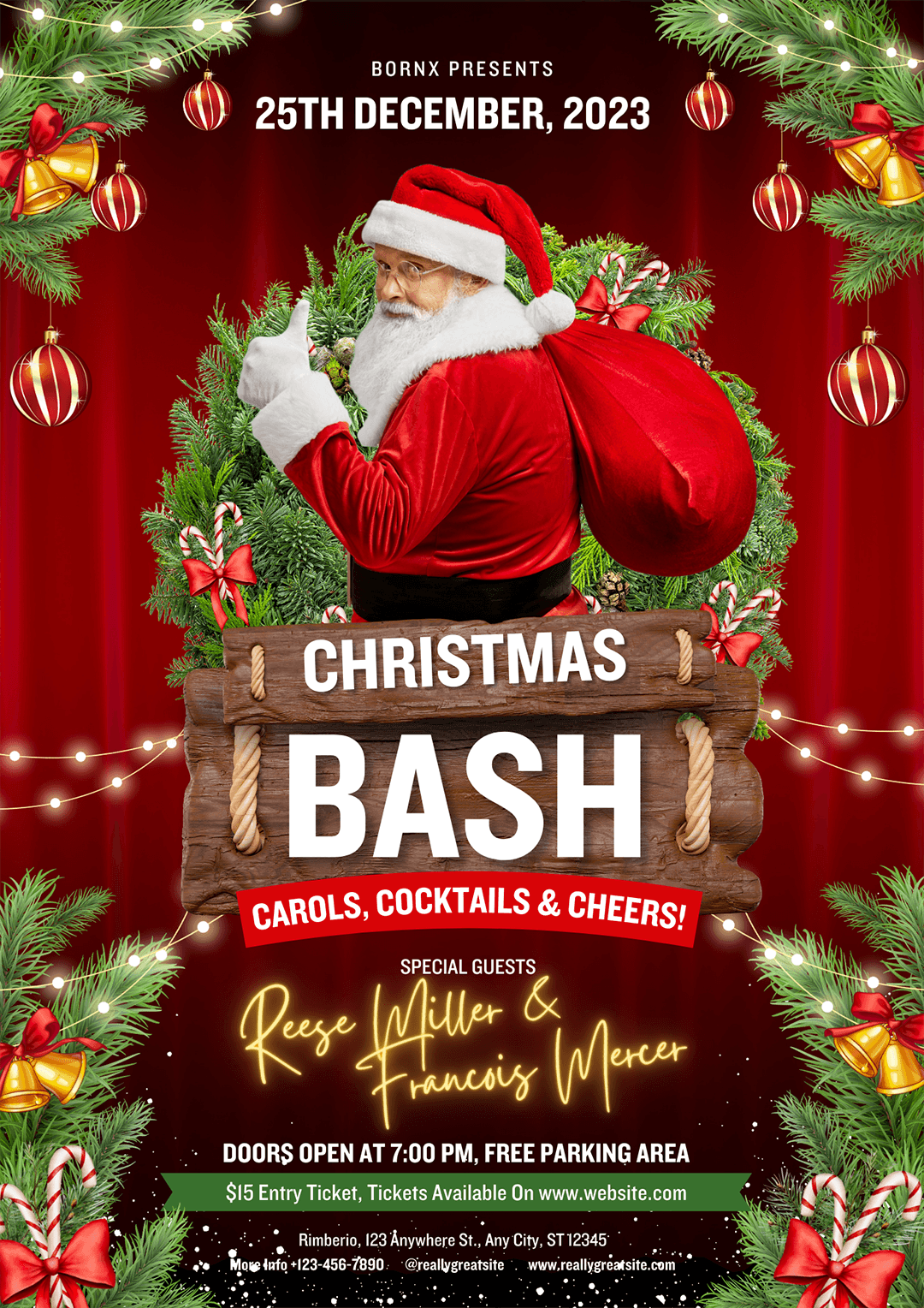 FREE Christmas Flyer Template Canva Behance