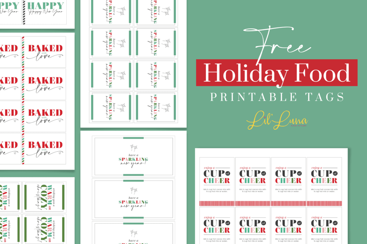 Free Christmas Food Gift Tags Lil Luna
