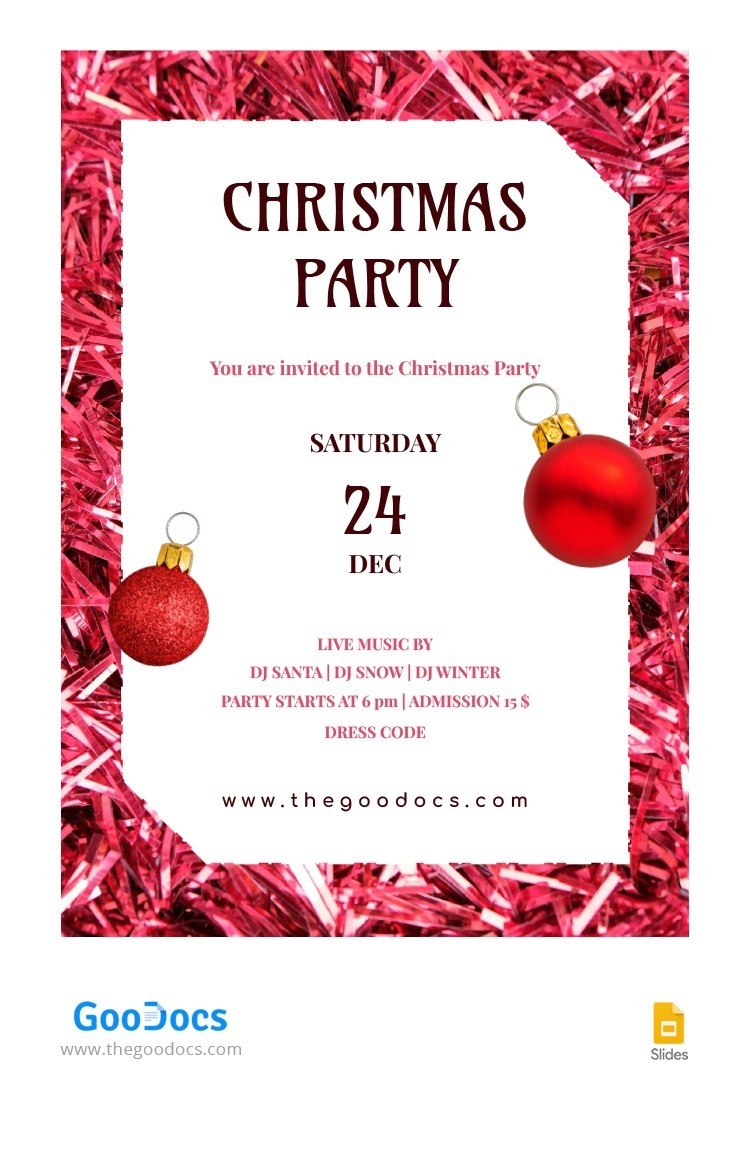 Free Christmas Party Invitation Template Thegoodocs