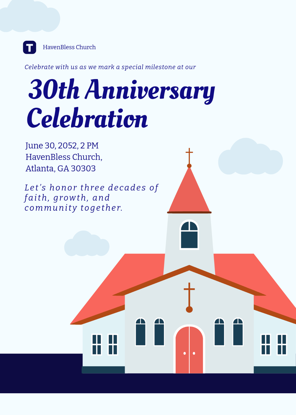 Free Printable Editable Church Invitations