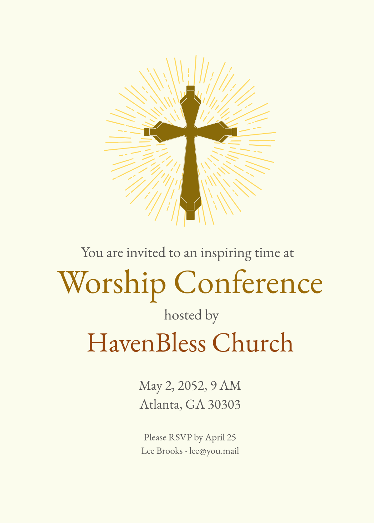 Free Church Invitation Templates Editable And Printable