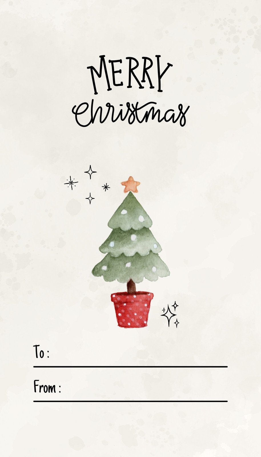 Christmas Gift Tag Printable Editable