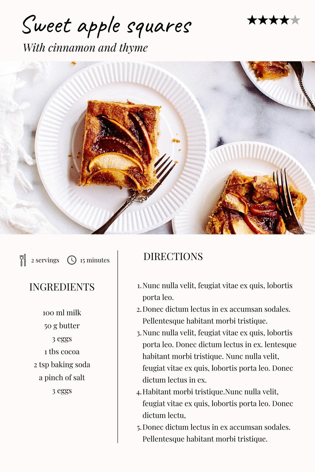 Free Editable Printable Recipe Page Template