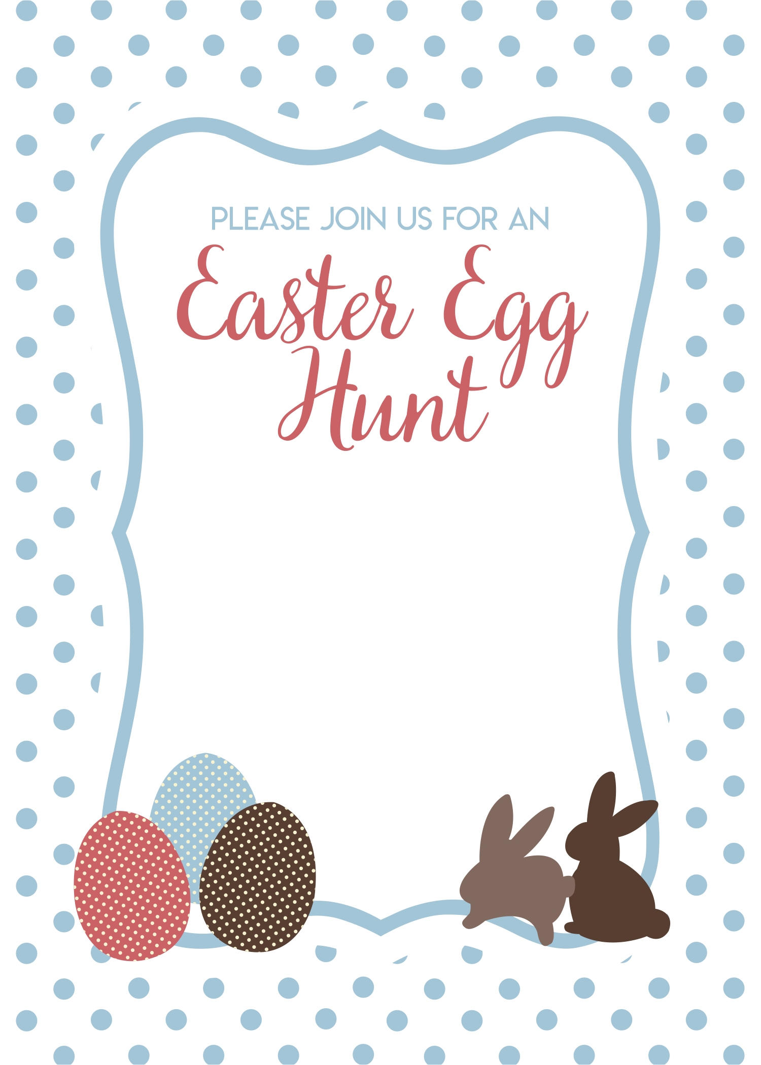 Free Easter Egg Hunt Invitation Editable PDF From BitsyCreations