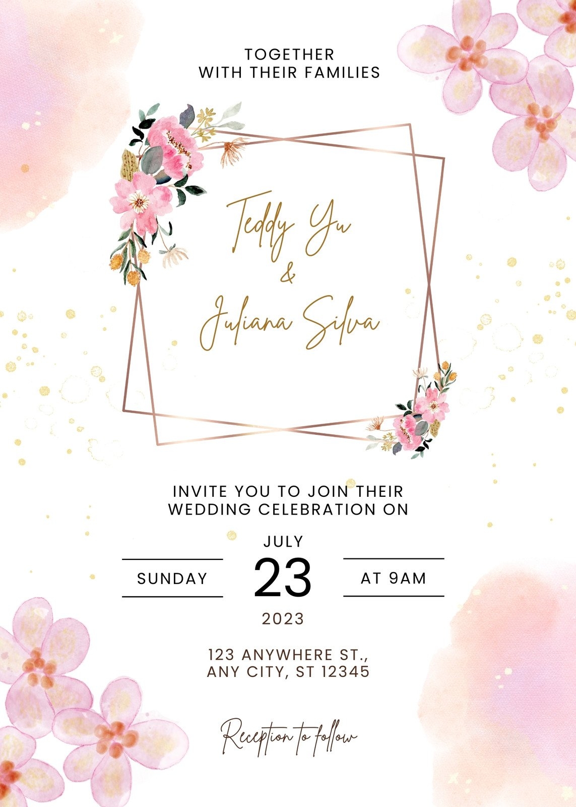 Free Editable Printable Floral Invitation Templates Canva