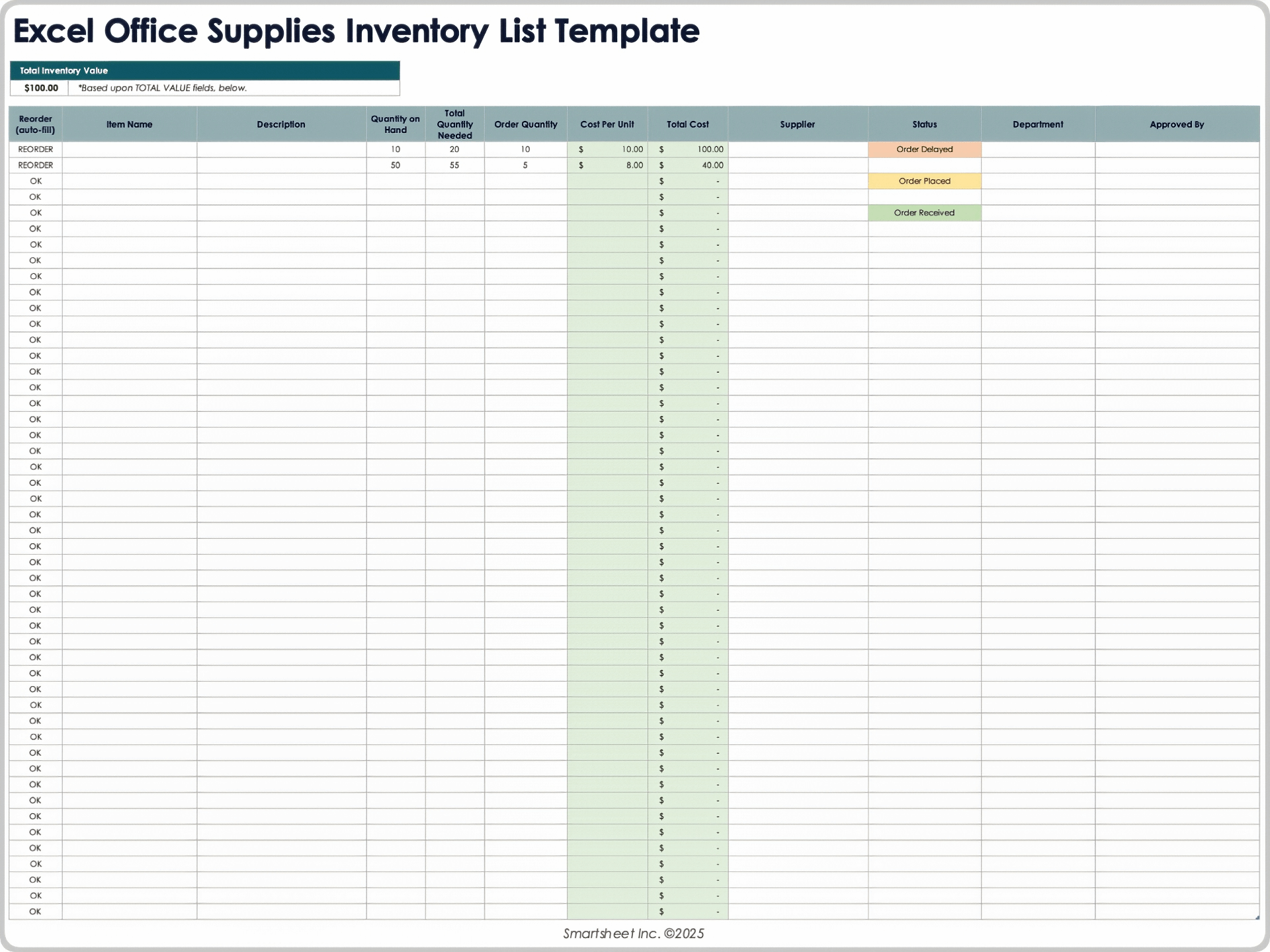 Inventory Sales Log Printable That I Can Edit