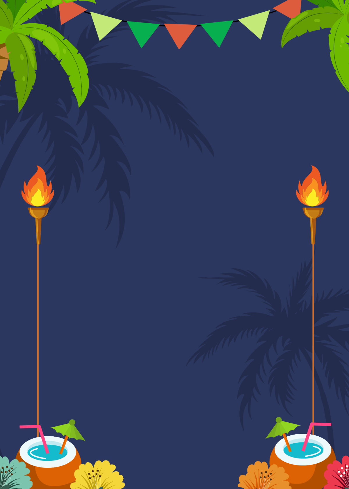 Free Hawaiian Background Fiesta Invitation Template To Edit Online
