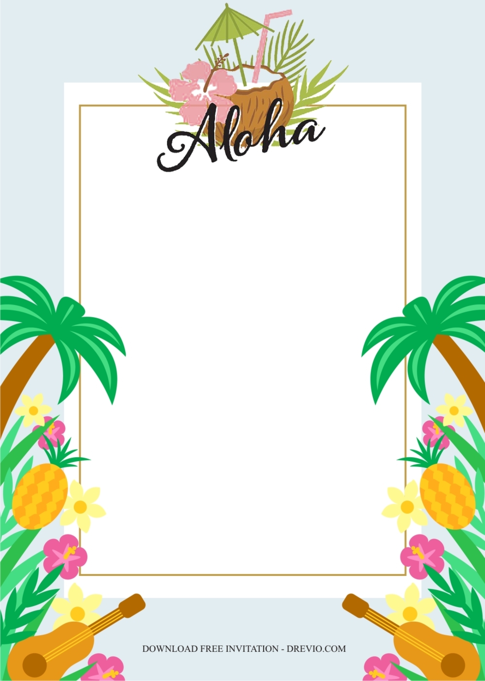 Free Hawaiian Luau Invitation Templates To Customize Online Worksheets Library