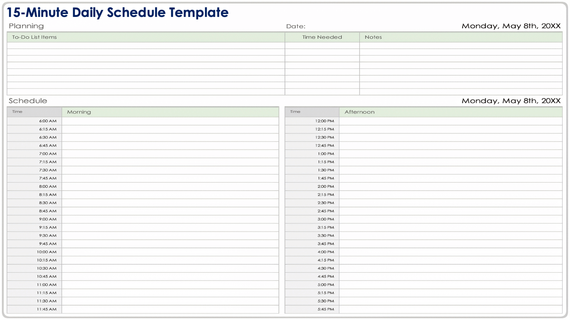 Hourly Printable And Editable Monthly Calendar