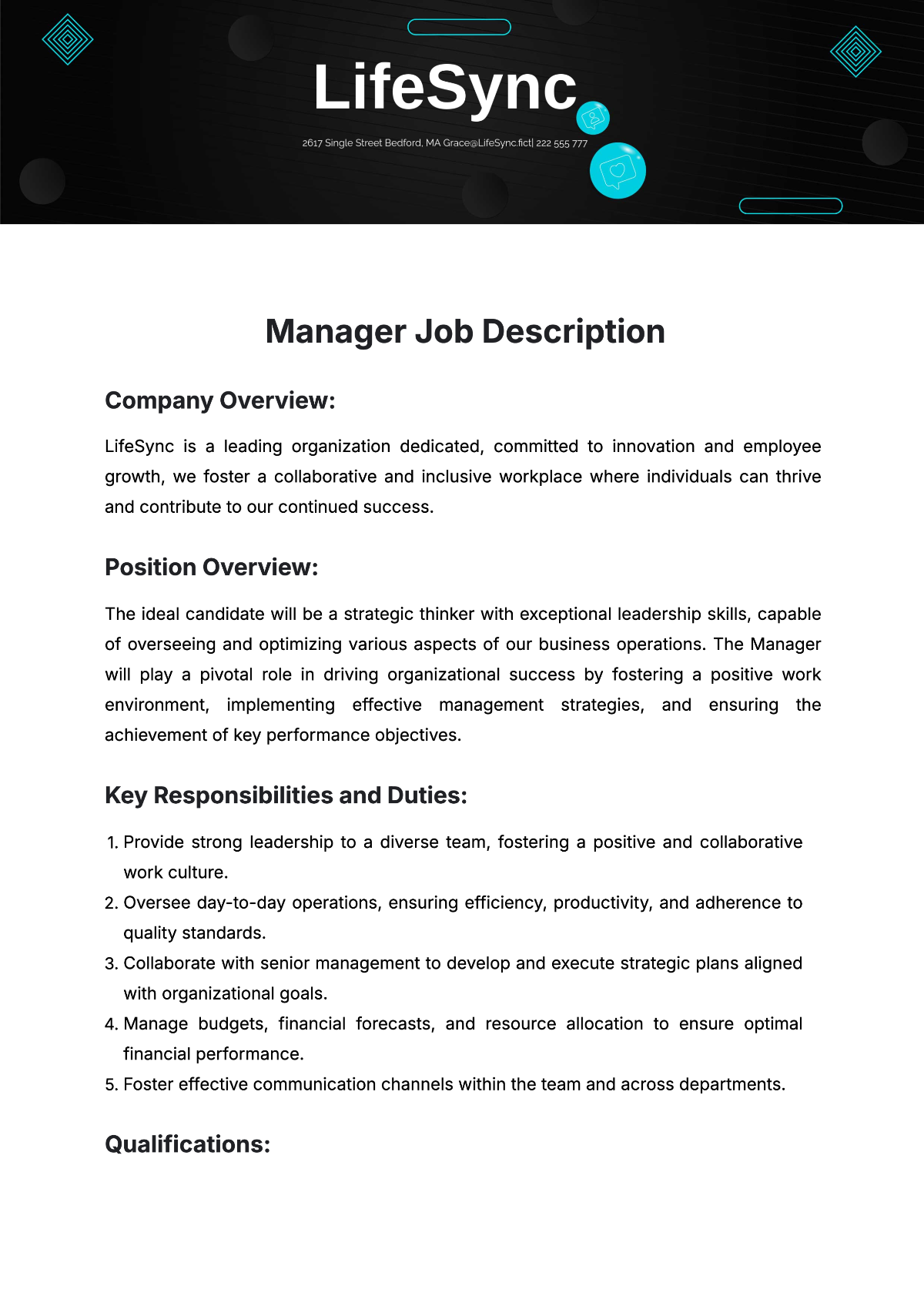 Free Job Description Templates To Edit Online Print