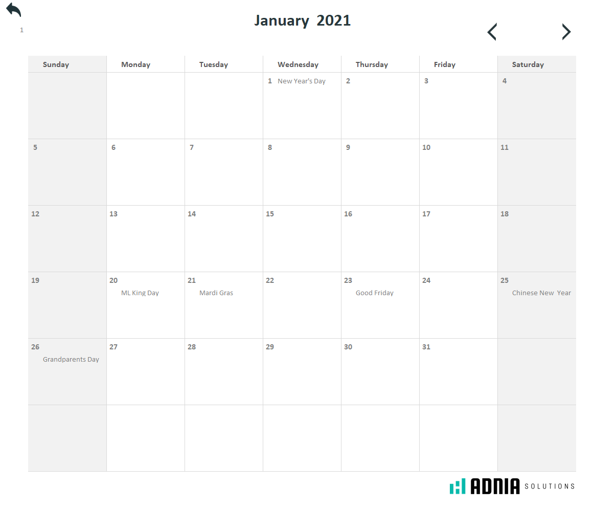Printable Blank Monthly Calendar Editable