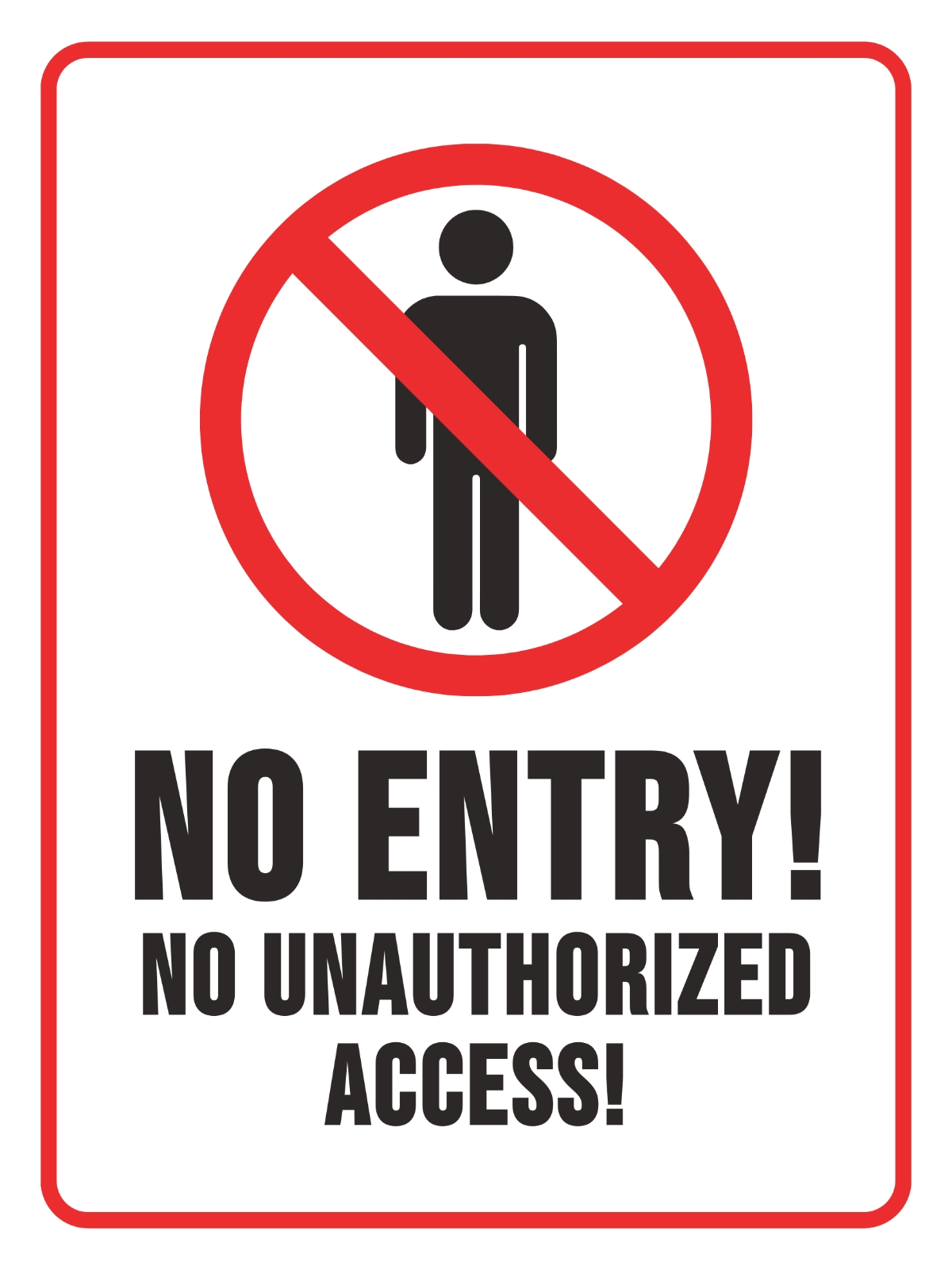 Free No Entry Sign Template To Edit Online