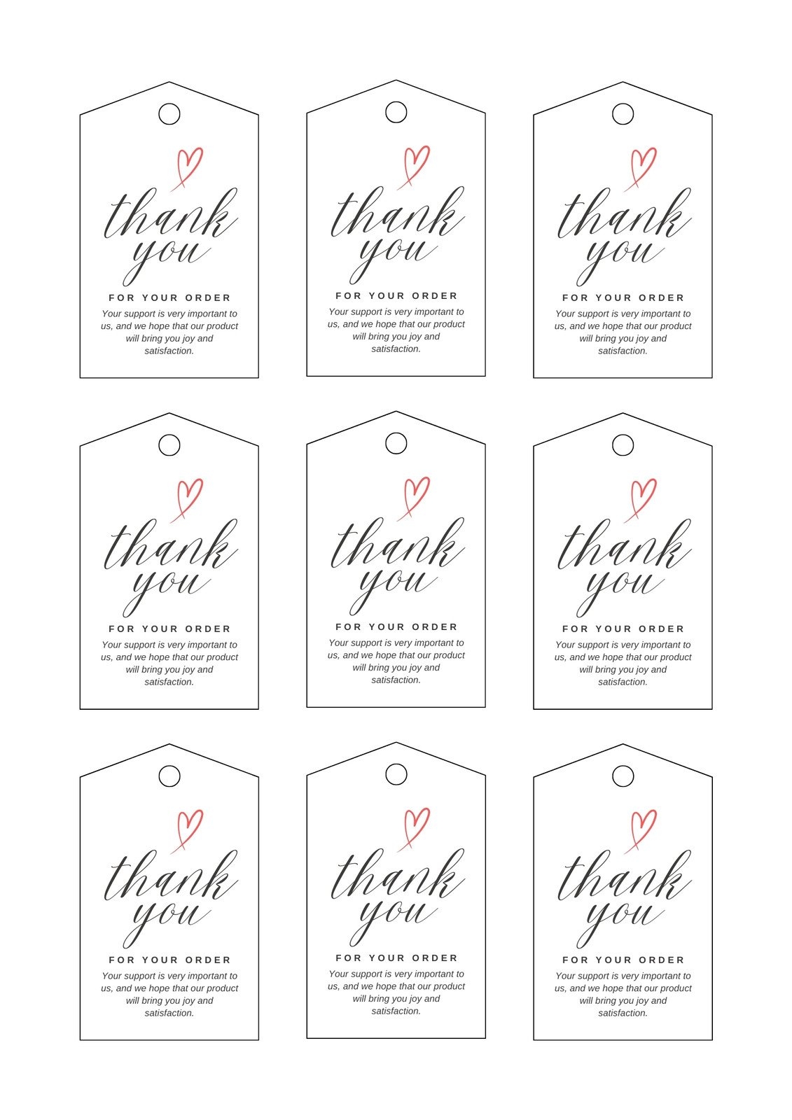 Small Editable Gift Tag Printable