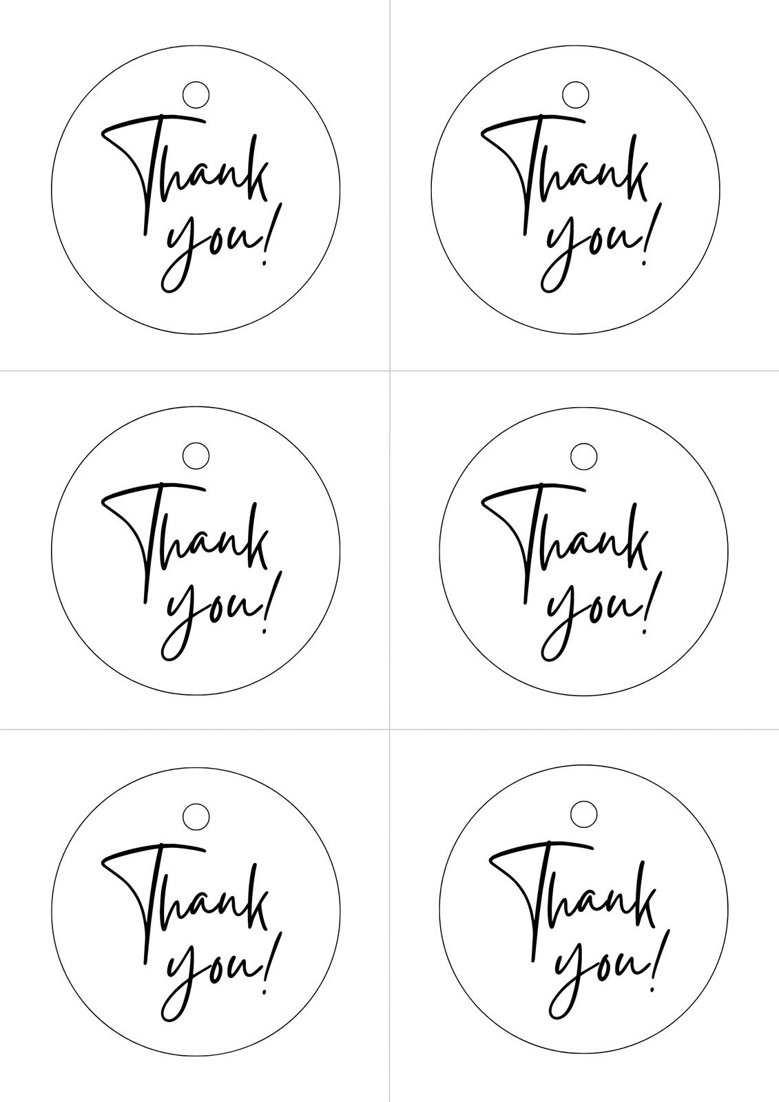 Editable Printable Circles For Gift Tags Or Buttons