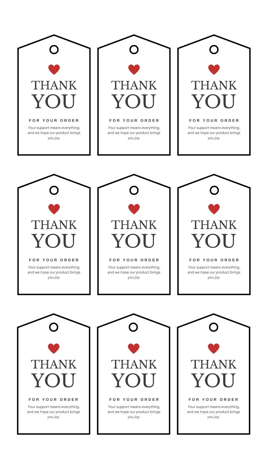 Editable And Printable Giant Gift Tags