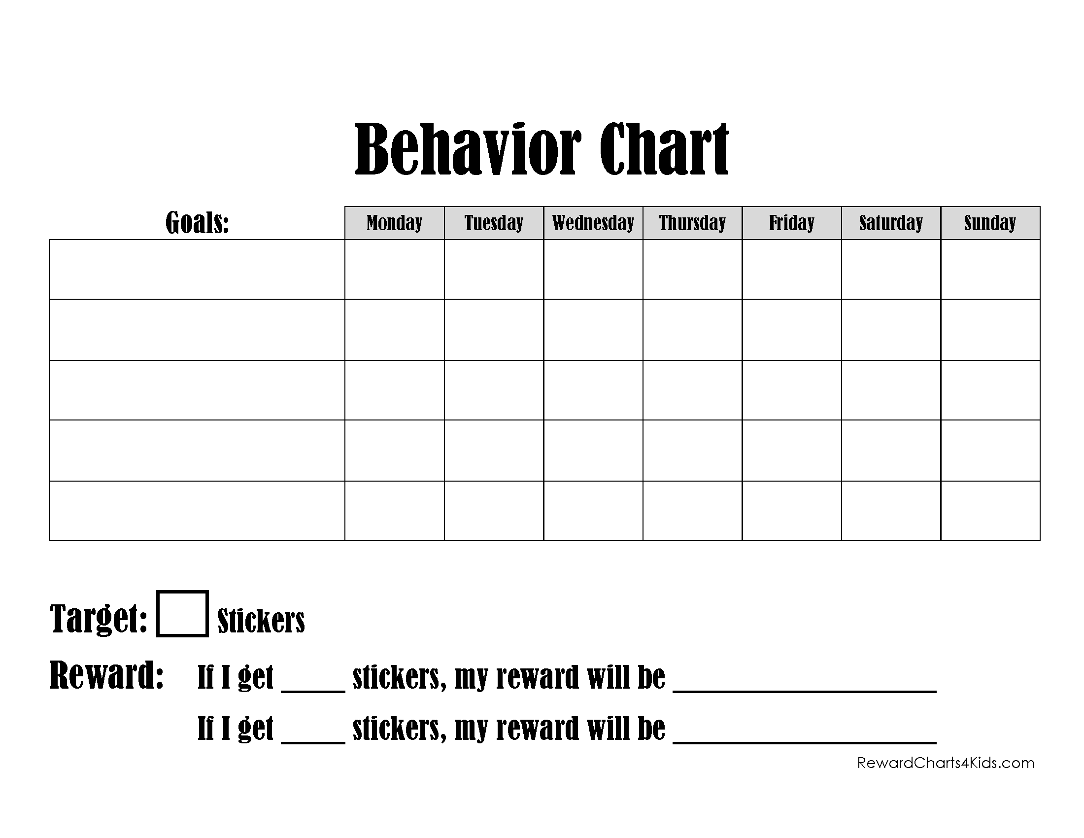 FREE Printable And Editable ODD Behavior Chart