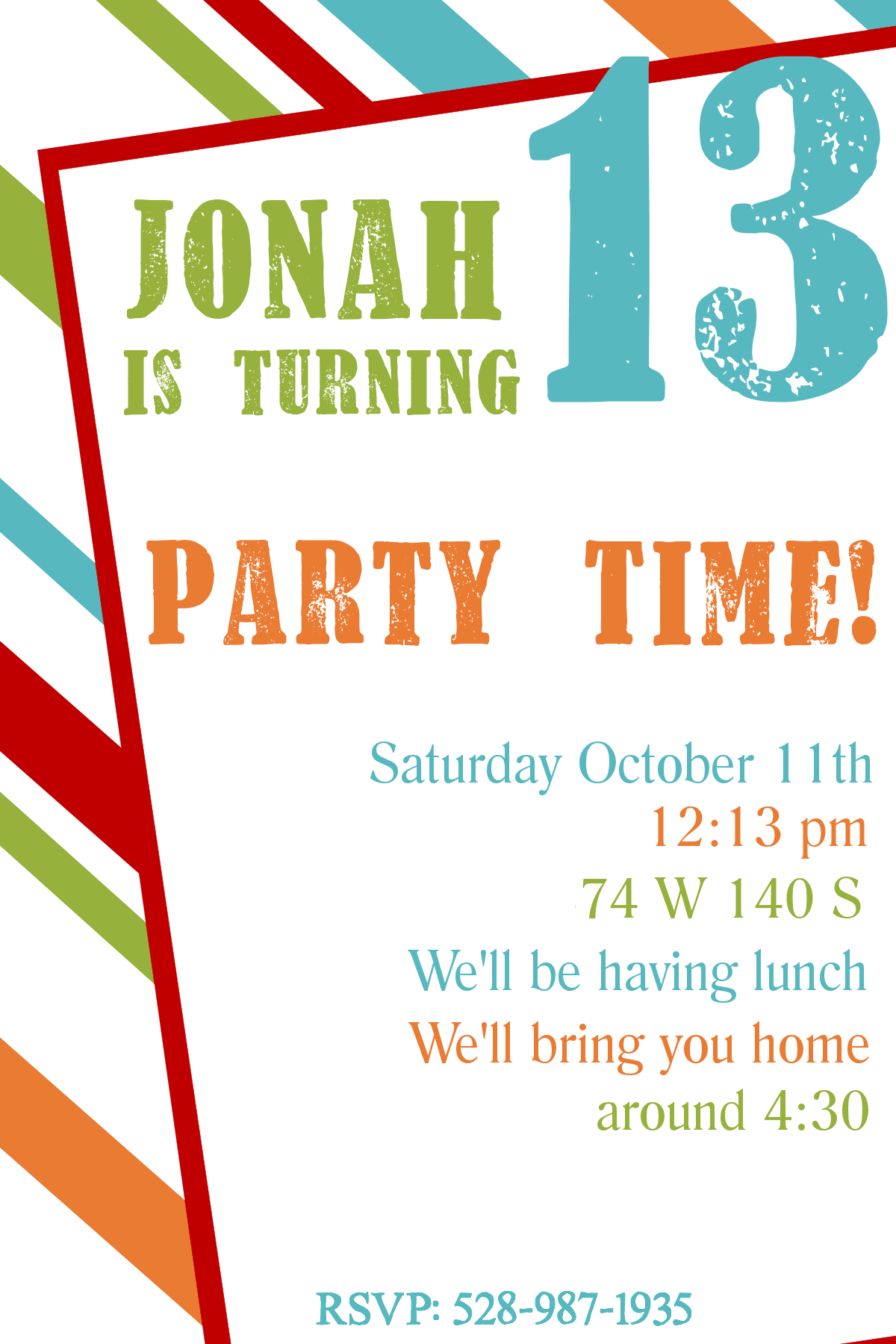 Printable Editable Invitations Boys Birthday Party