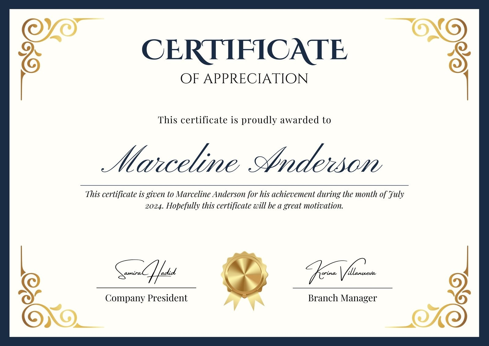 Free Editable Printable Certificates