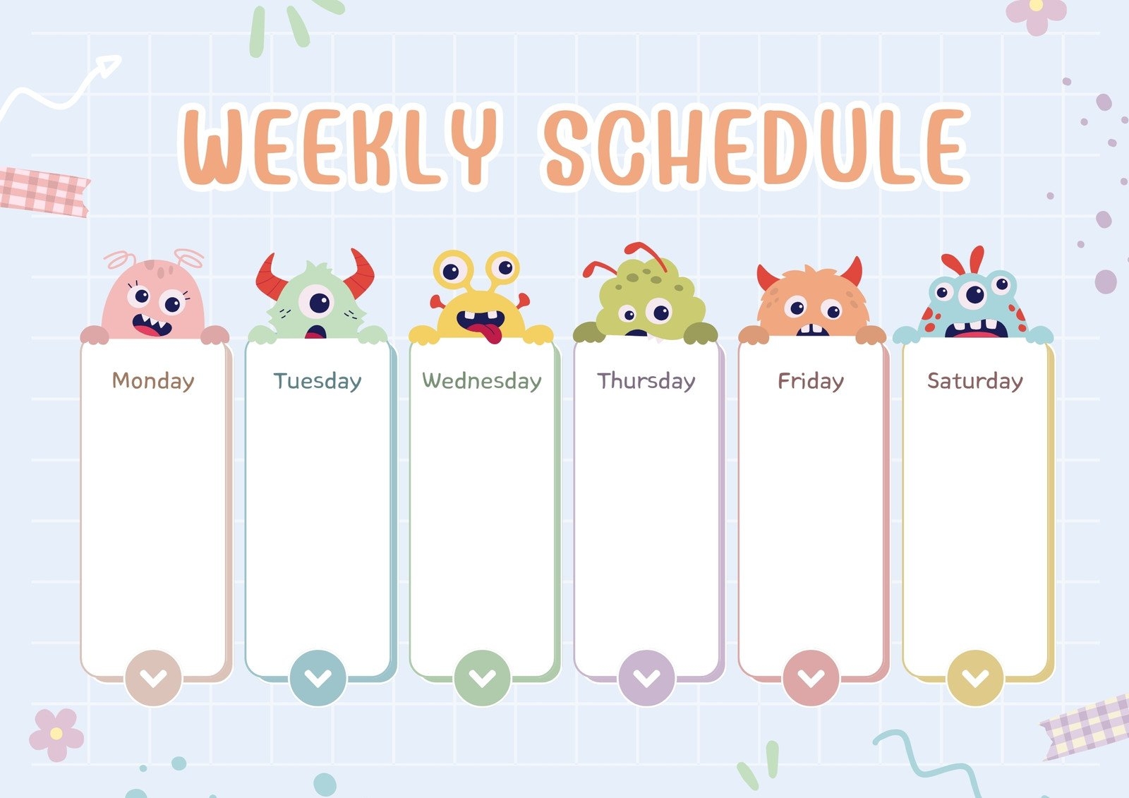 Schedule For Kids Printable Editable
