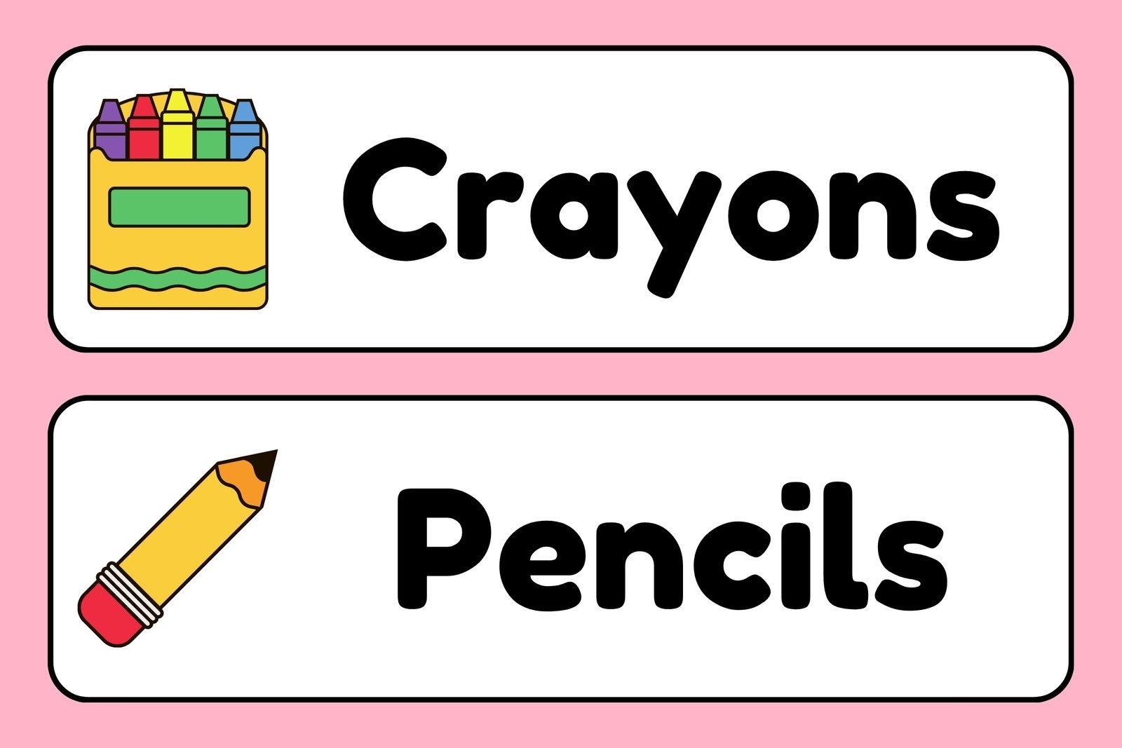 Free Printable Editable Classroom Labels With Pictures
