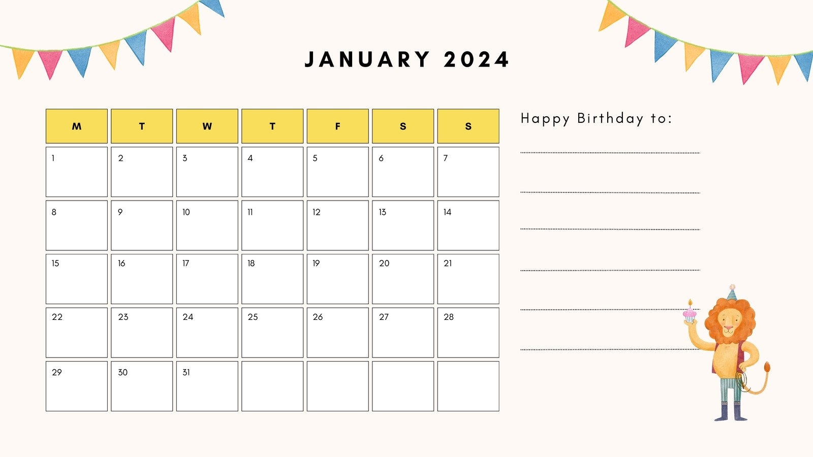 Free Printable Editable Birthday Board