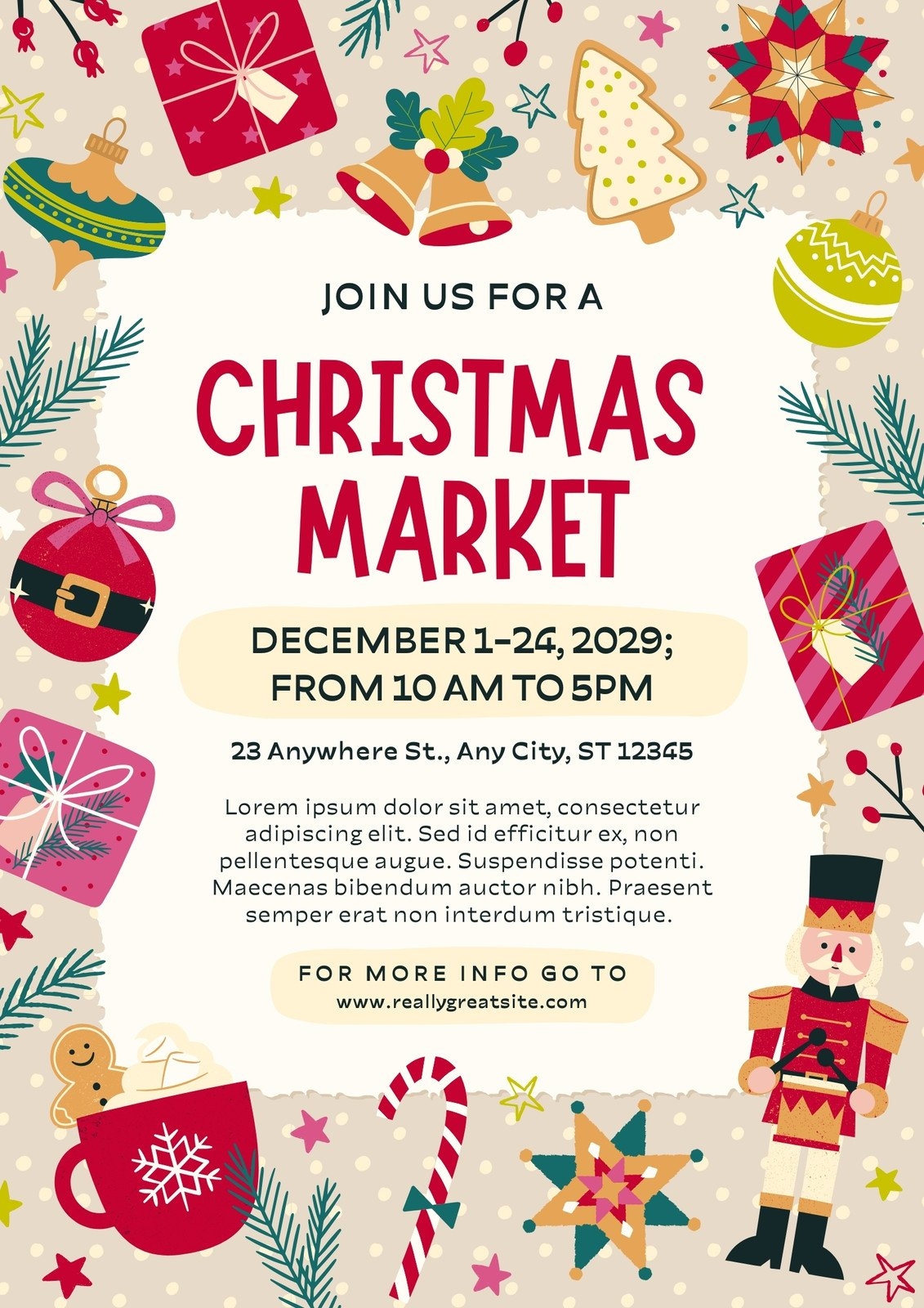 Free Printable Customizable Christmas Flyer Templates Canva