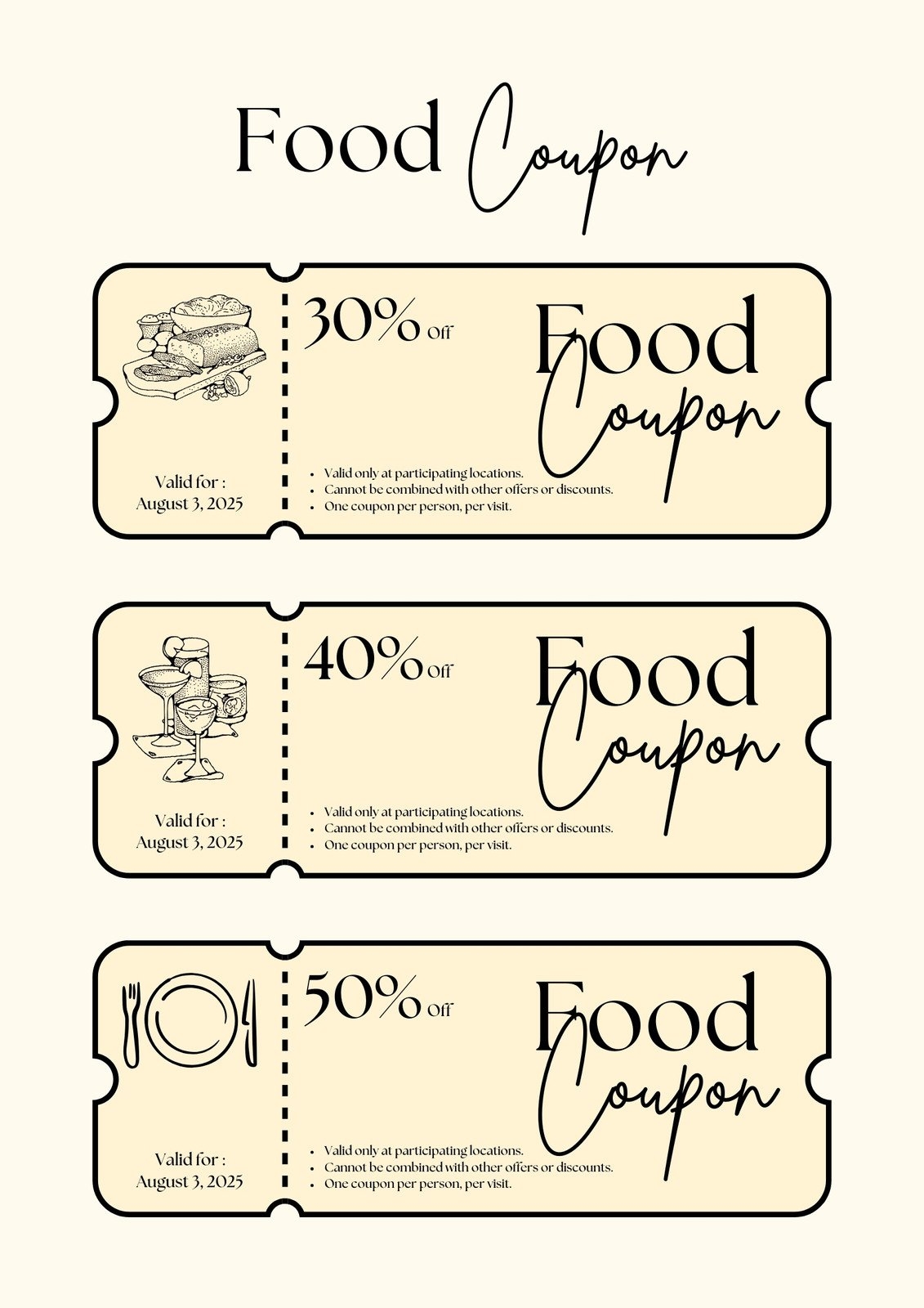 Free Printable Customizable Coupon Templates Canva