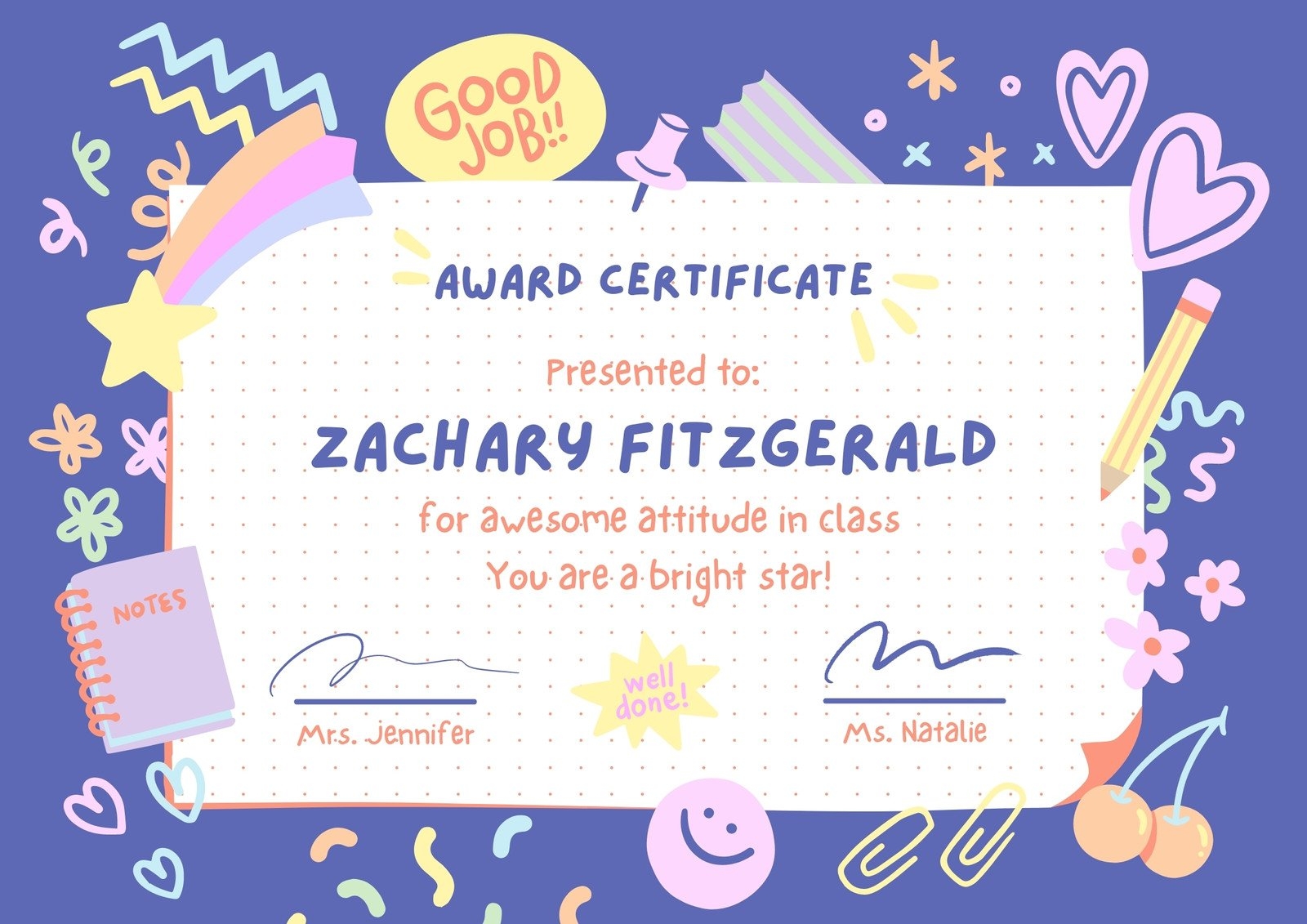 Free Printable Customizable Student Certificate Templates Canva