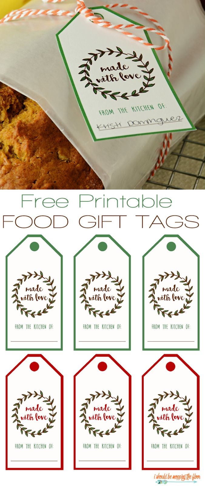 Free Editable Printable Holiday Food Tags