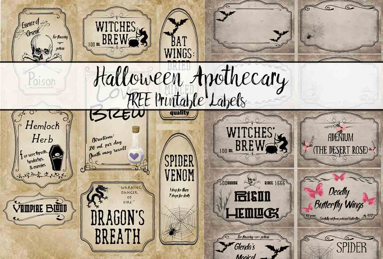 Free Printable And Editable Labels For Halloween
