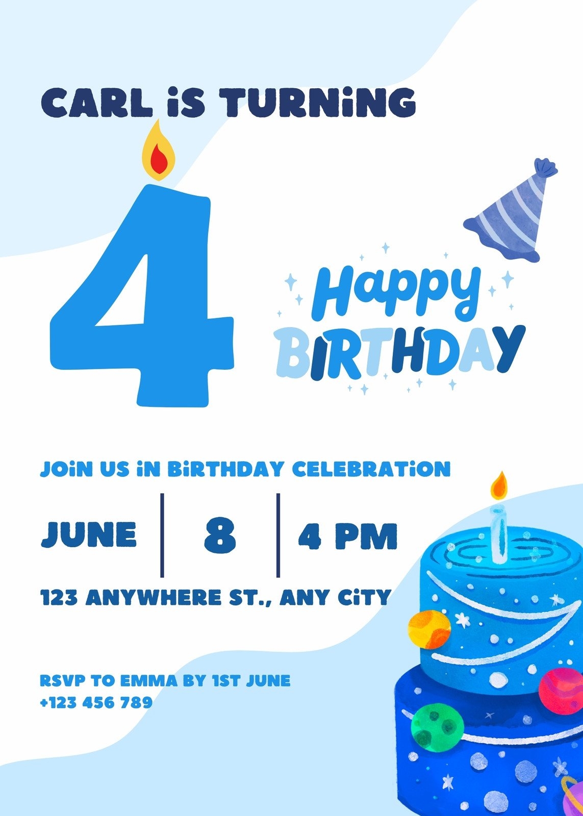 Free Printable Kids Birthday Invitation Templates Canva