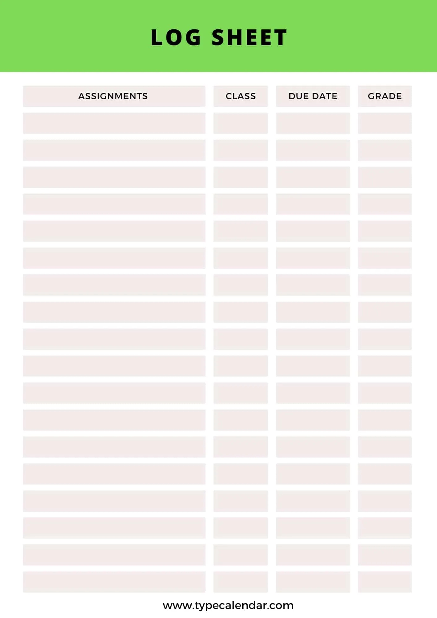 Blank Editable Printable Template Excel