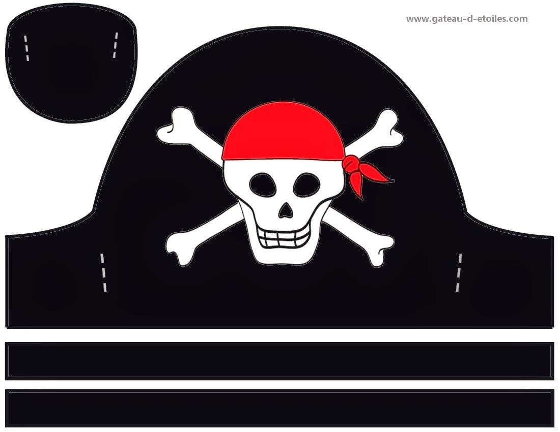 Pirate Mask And Hat Editable Printable