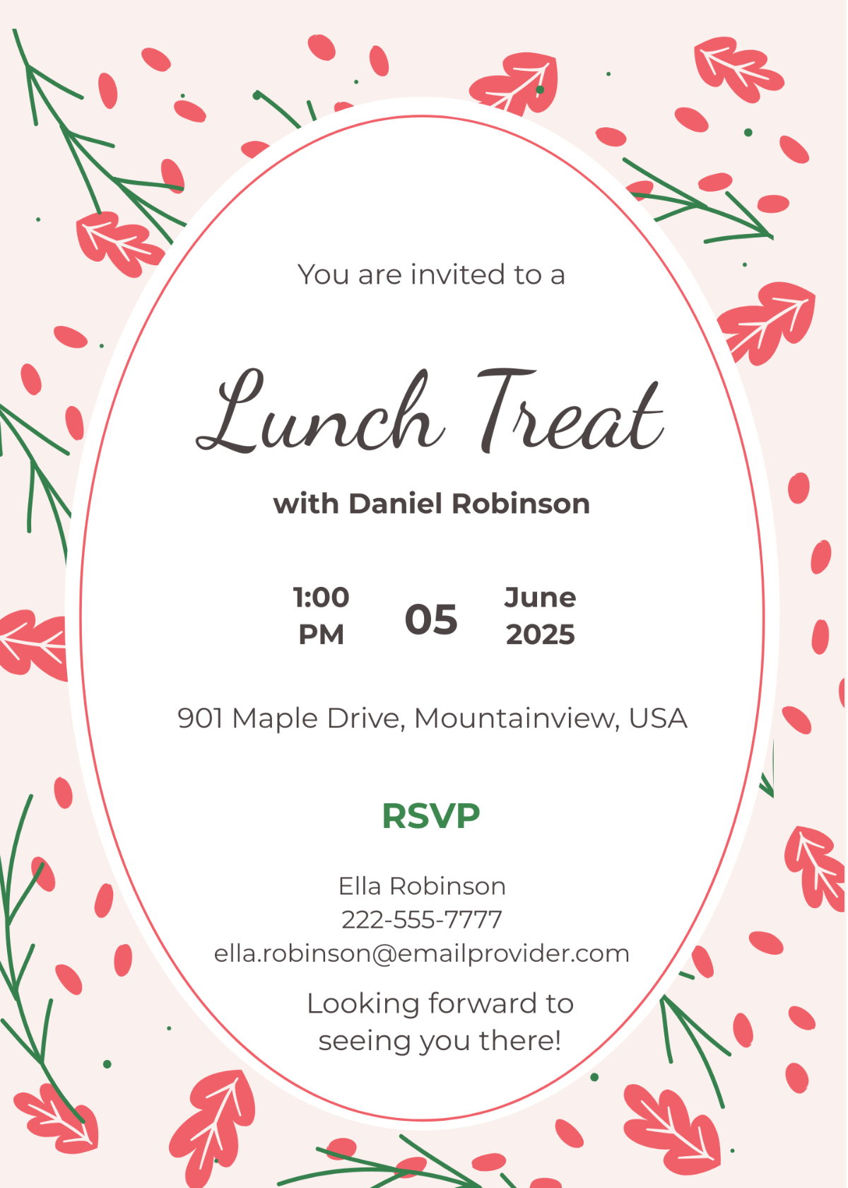 Free Printable Team Lunch Invitation Template To Edit Online