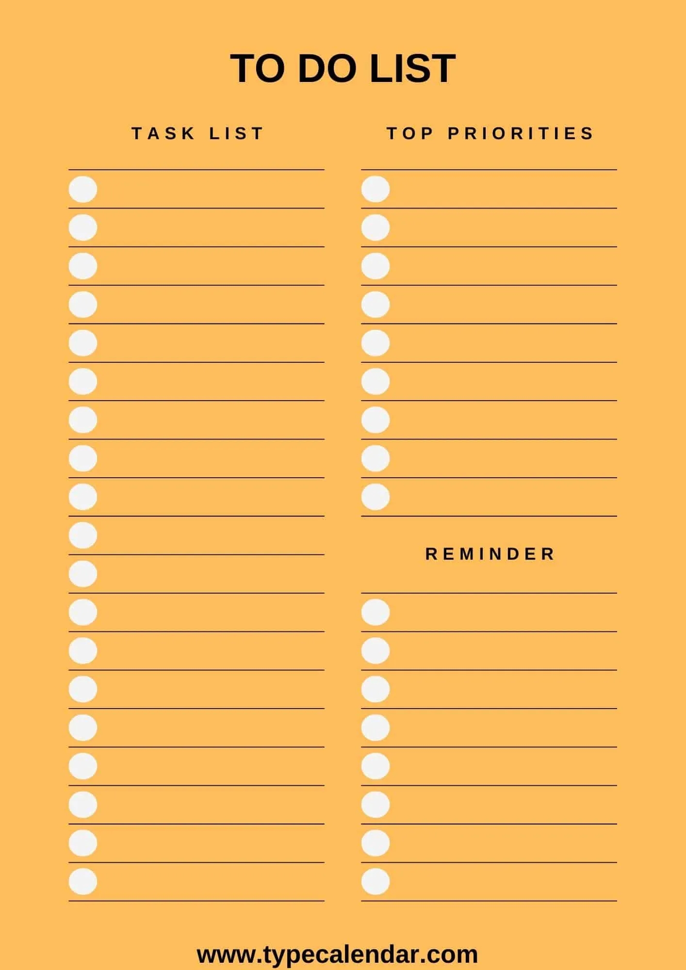 Free Printable To Do List Checklist Templates Word PDF Excel 