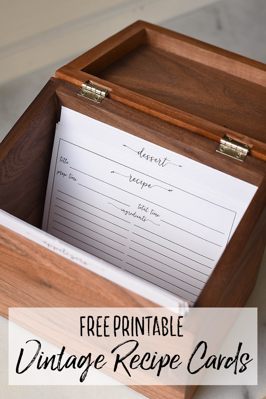 Free Printable Vintage Farmhouse Recipe Cards Our Handcrafted Life