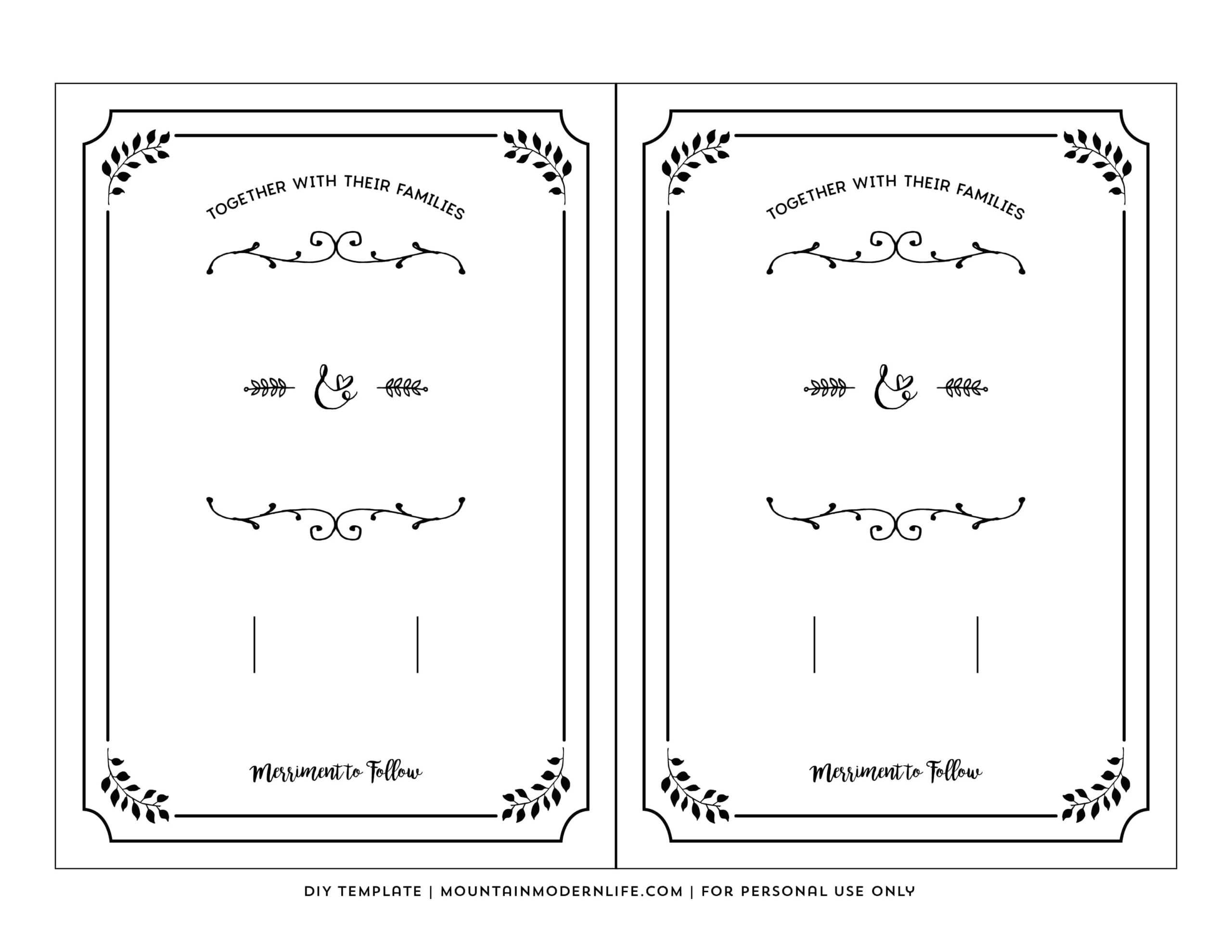Free Editable Wedding Invitation Templates Printable