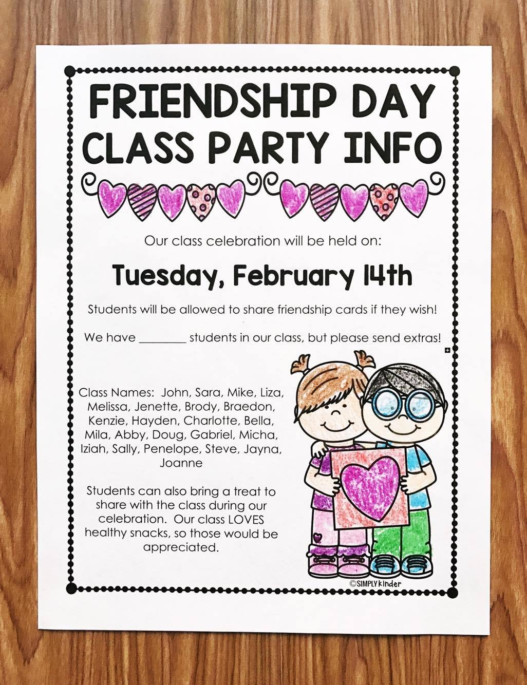 Free Valentine s Day Letter Simply Kinder
