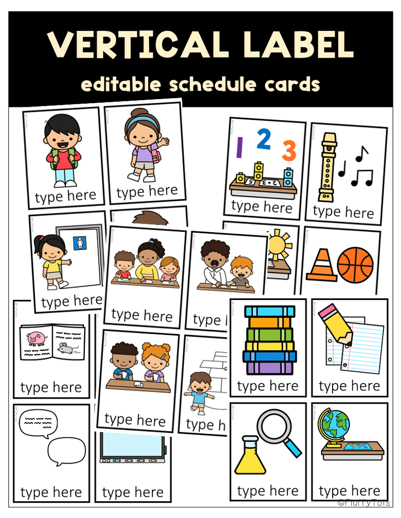 Fun 40 Classroom Schedule Cards With Pictures For Kids FluffyTots