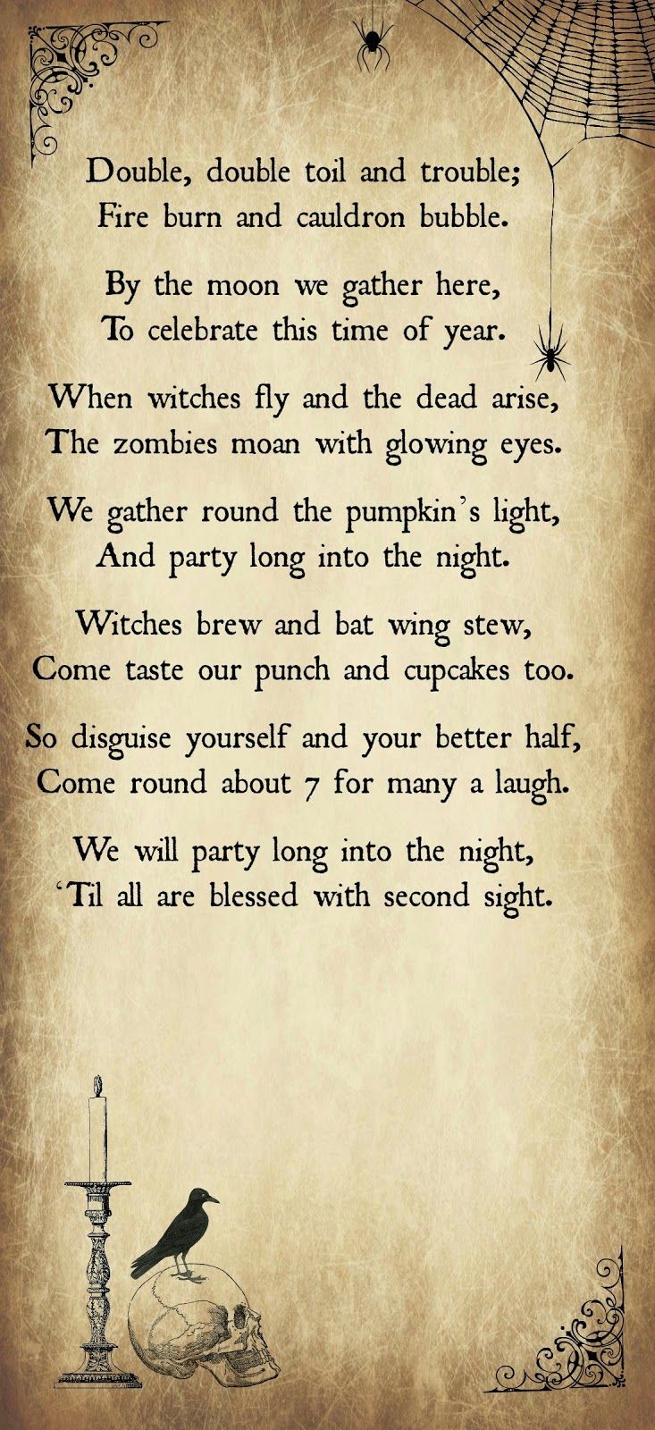Wiccan Poem Printable Editable Templates