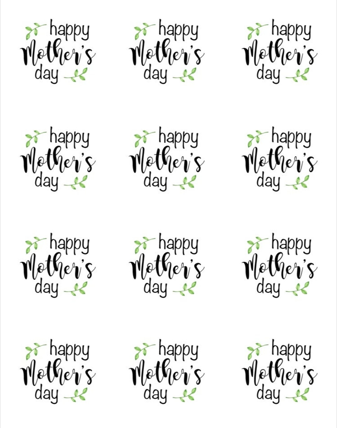 Happy Mother s Day Printable Tags Etsy