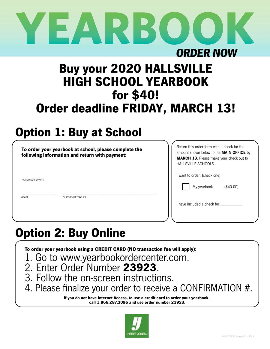 HHS Yearbook Order Form