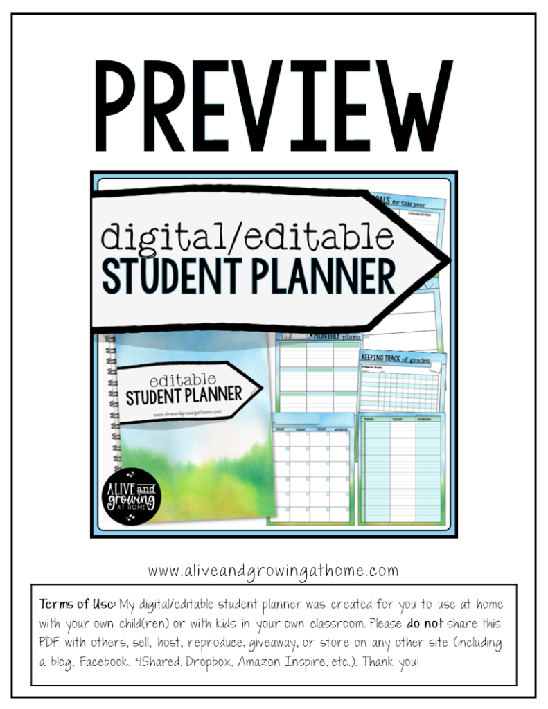 Homeschool Student Planner Middle High School This Reading Mama