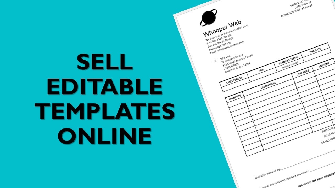 How To Create And Sell Editable Templates In MS Word To Make Money Online YouTube