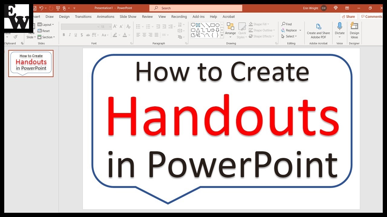 How To Create Handouts In PowerPoint Printable Editable YouTube