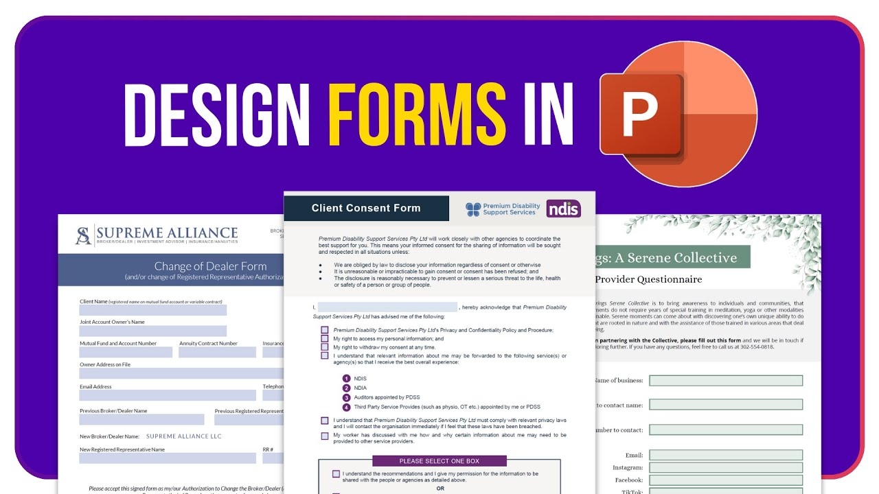 How To Design A Form In Powerpoint Step by Step Guide For Clean Beautiful Forms YouTube
