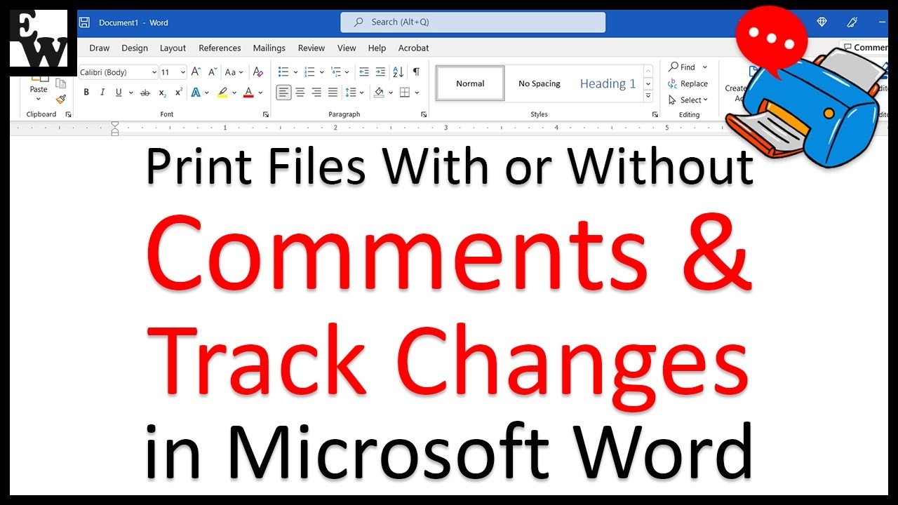 How To Print Files With Or Without Comments And Track Changes In Microsoft Word YouTube