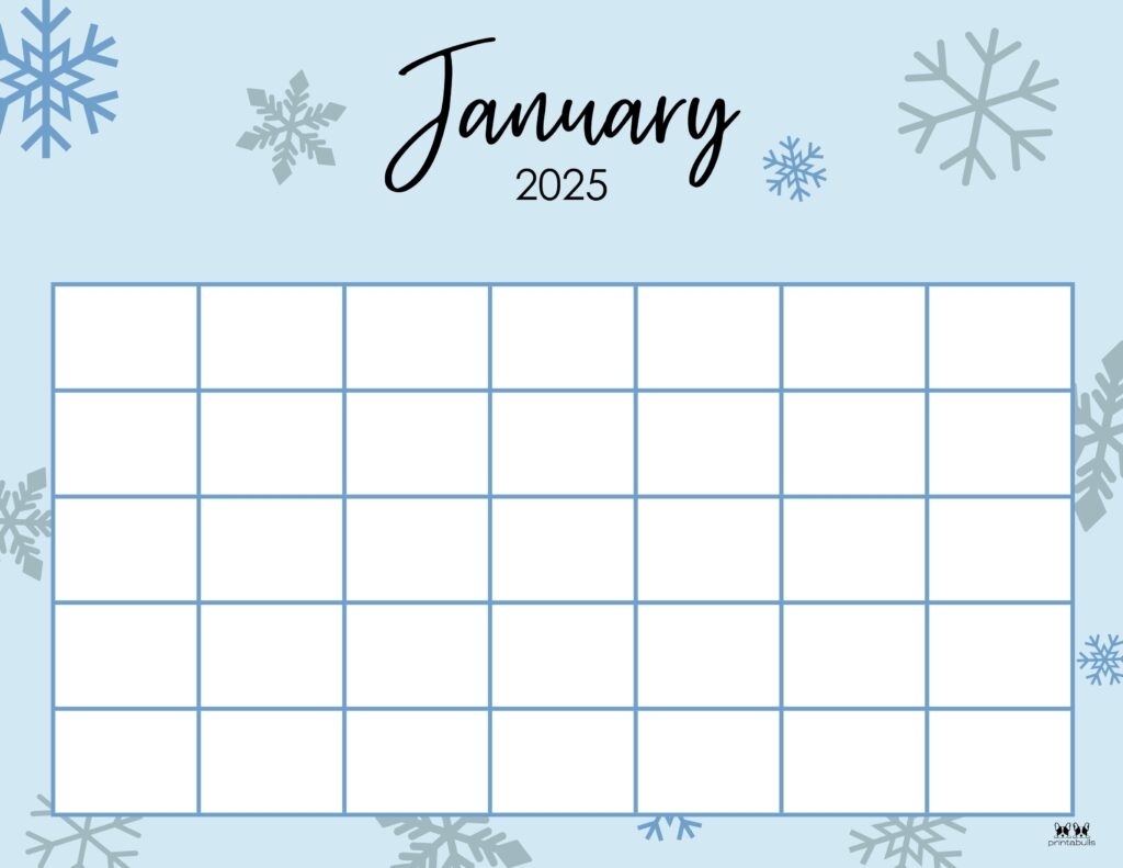Printable Editable Jan Calendar